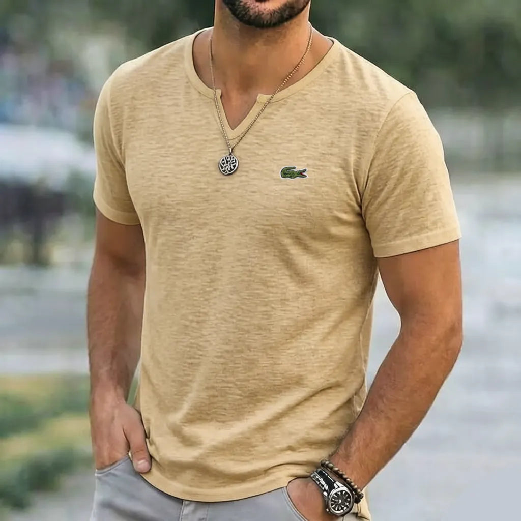 Everyday Cool Linen V-Neck Tee